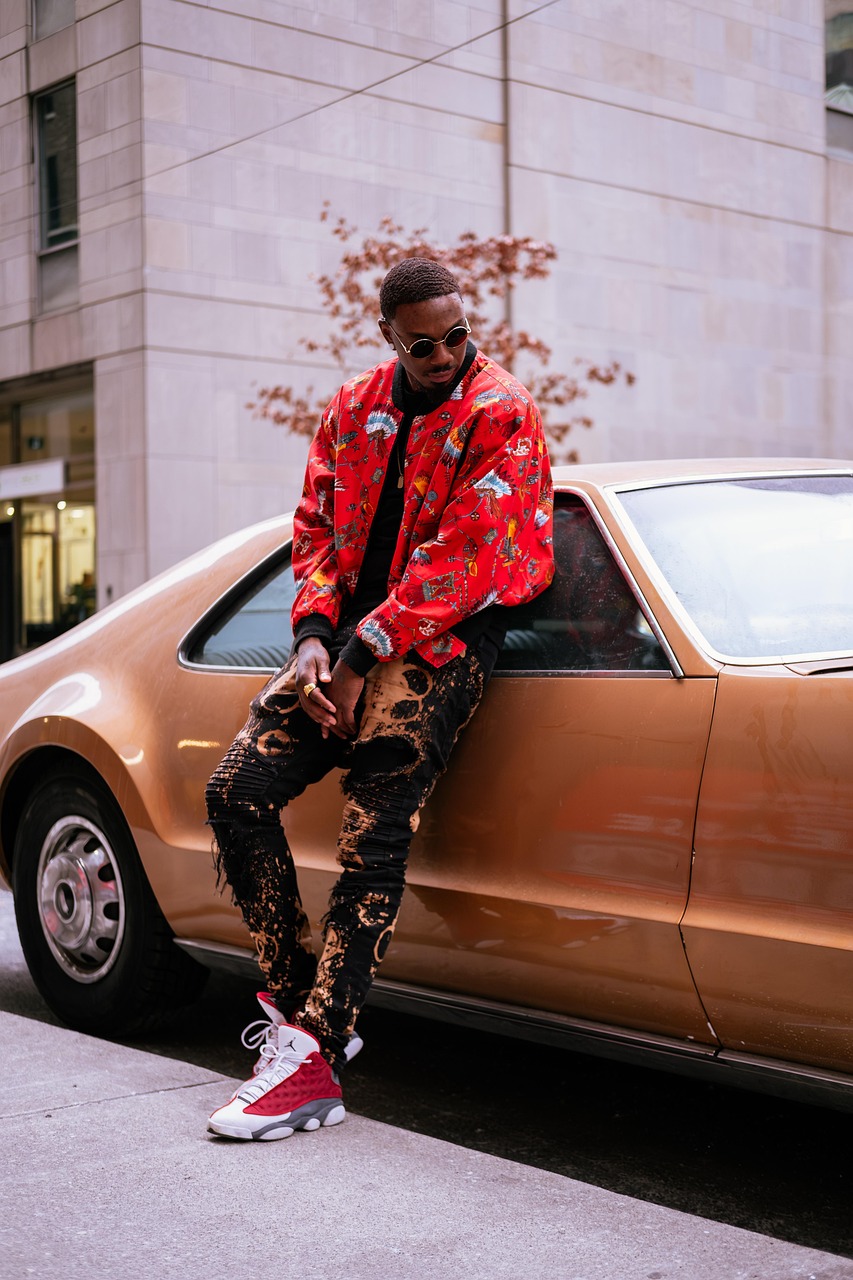 man, car, fashion, model, portrait, person, guy, human, body, adult, attractive, style, lifestyle, glasses, car wallpapers, red jacket, jacket, vehicle, vintage, automobile, classic, automotive